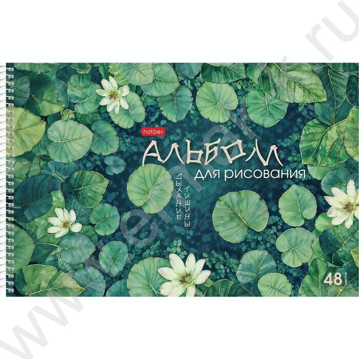 Альбом д/рисования-спираль 48л "Дыхание тишины" /перфорация/тиснение /ассорти NEW | Фото 4