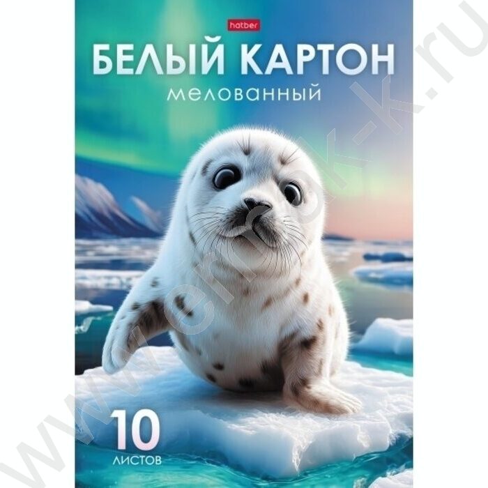 Картон белый А4 10л мелованный "Снежный малыш" NEW | Фото 1