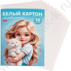 Картон белый А4 10л мелованный "Ласковые объятия" NEW | Фото 2