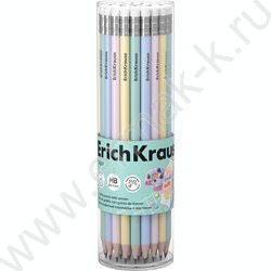 Карандаш пластиковый  с ластиком  HB Milky /круглый /ассорти /туба NEW | Фото 2