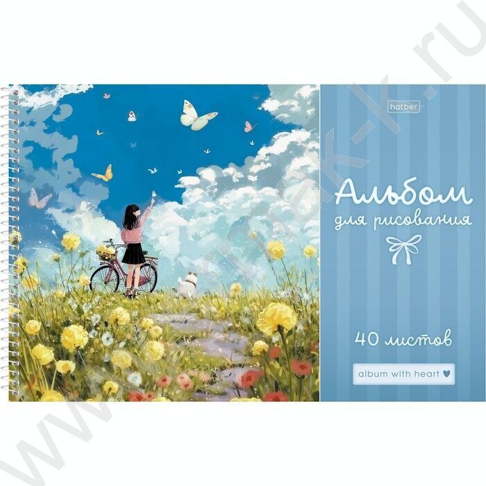 Альбом д/рисования-спираль 40л "Счастливые моменты" /перфорация /ламинация Soft-touch/ 5видов NEW | Фото 4