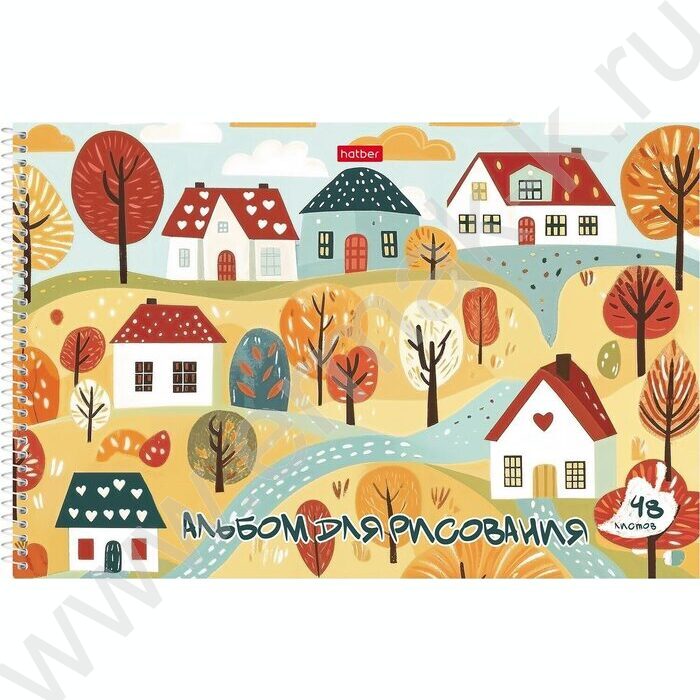 Альбом д/рисования-спираль пл.об. 48л "Времена года" ассорти NEW | Фото 2