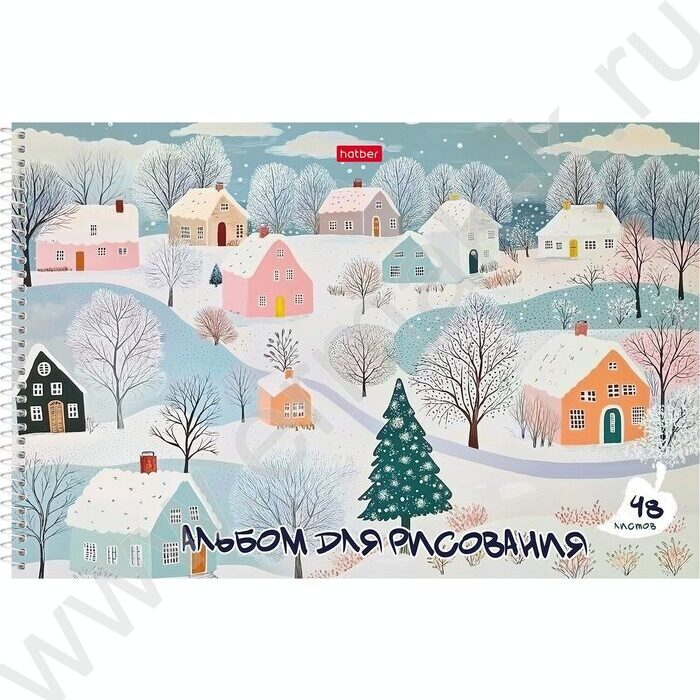 Альбом д/рисования-спираль пл.об. 48л "Времена года" ассорти NEW | Фото 3