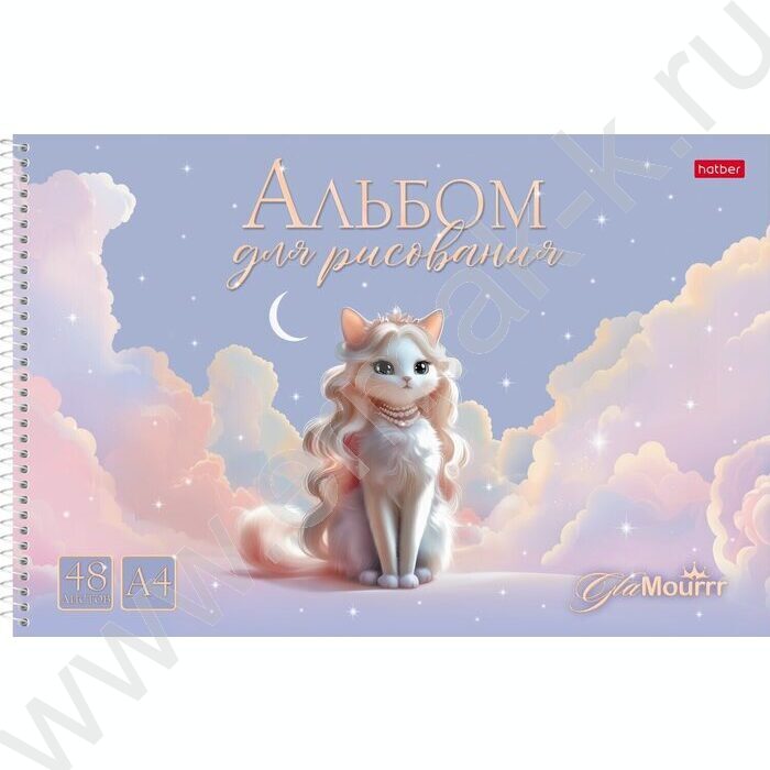 Альбом д/рисования-спираль 48л "ГлаМур" /перфорация / ассорти NEW | Фото 2