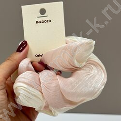 Резинка для волос двухцветная жемчужно-розовая NEW | Фото 2