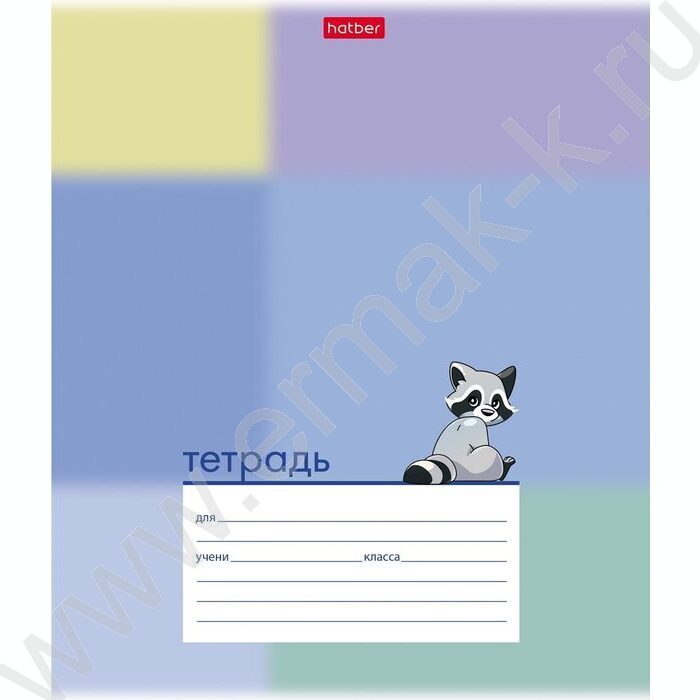 Тетрадь  12л линейка косая "Милый енотик" 5видов NEW | Фото 3