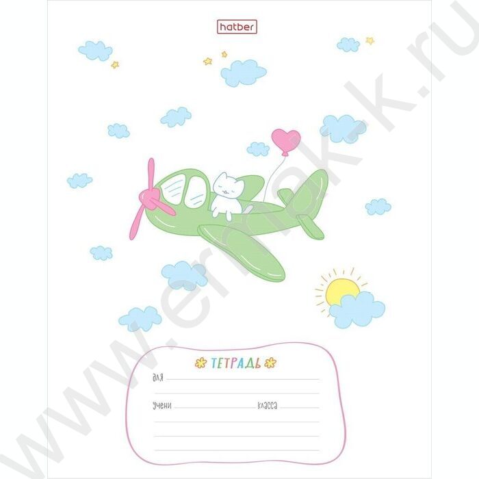 Тетрадь  12л клетка крупная "Приключения котенка" 5видов NEW | Фото 3