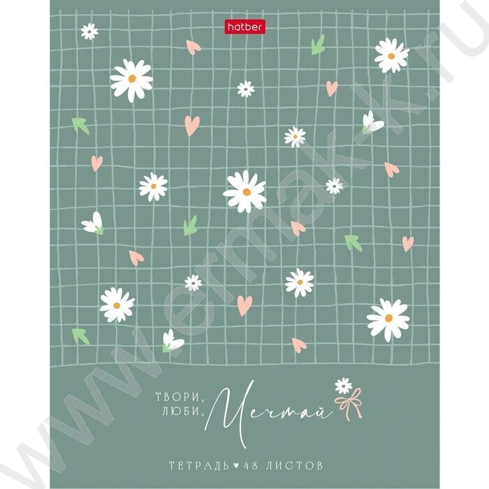 Тетрадь  48л клетка "Нежное очарование" /ламинац SOFT-TOUCH/тиснение/ 5видов NEW | Фото 6