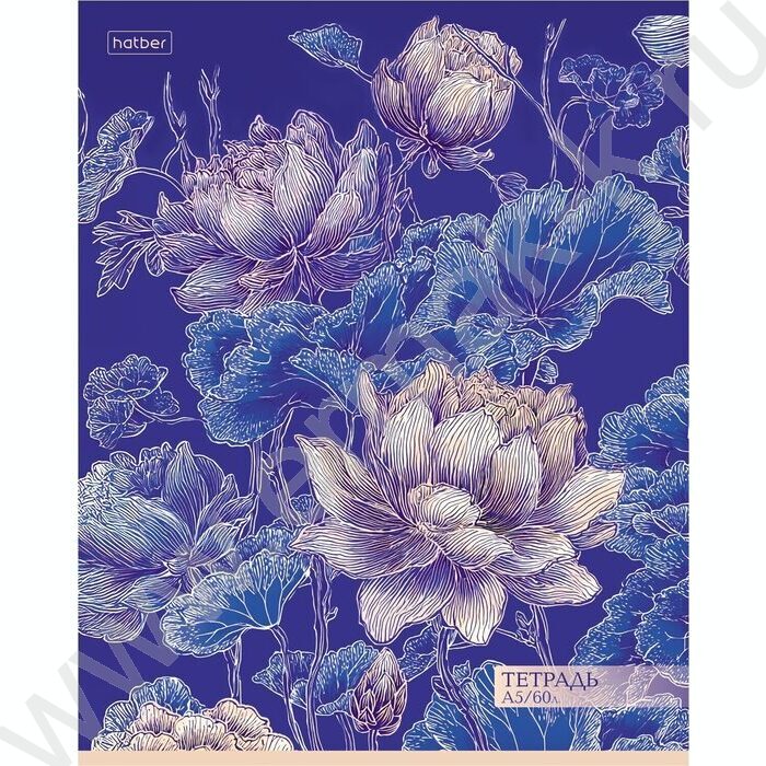 Тетрадь  60л клетка "Изящный сад" /ламинация Soft-touch/ NEW | Фото 4