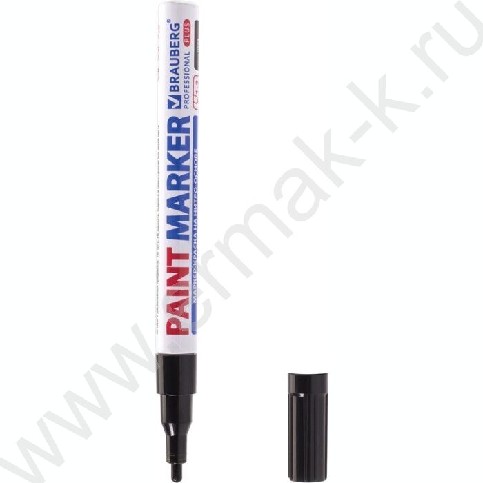 Маркер-краска /черный/ 2мм круг /нитро-основа "PROFESSIONAL PLUS" NEW | Фото 1