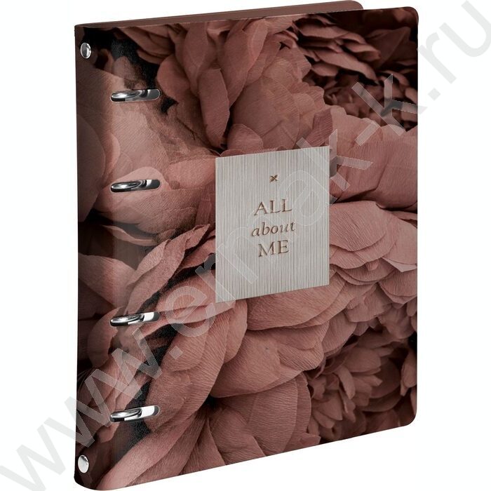 Тетрадь  80л клетка/кольца "FLORAL DECORATION" /кож/зам фольга NEW | Фото 1