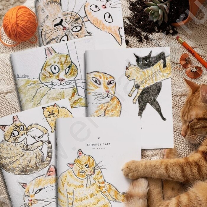 Тетрадь  48л клетка "STRIKING CATS" /двойная обложка,мат. лам., эмбоссинг/ ассорти NEW | Фото 1