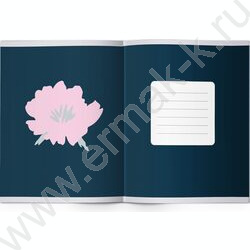 Тетрадь  48л клетка "FLOWER MEMORIES" /двойная обложка,soft touch, глиттер/ ассорти NEW | Фото 2