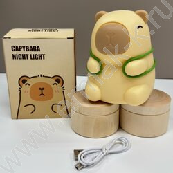 Светильник мягкий силикон, USB, "Капибара" NEW | Фото 3