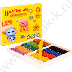 Пластилин  10цв 150г Каляка-Маляка Для юных фантазёров+стек NEW | Фото 3