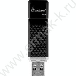Съемный носитель информации 16GB USB Flash Drive <USB 2.0> черный "Quartz" NEW | Фото 2