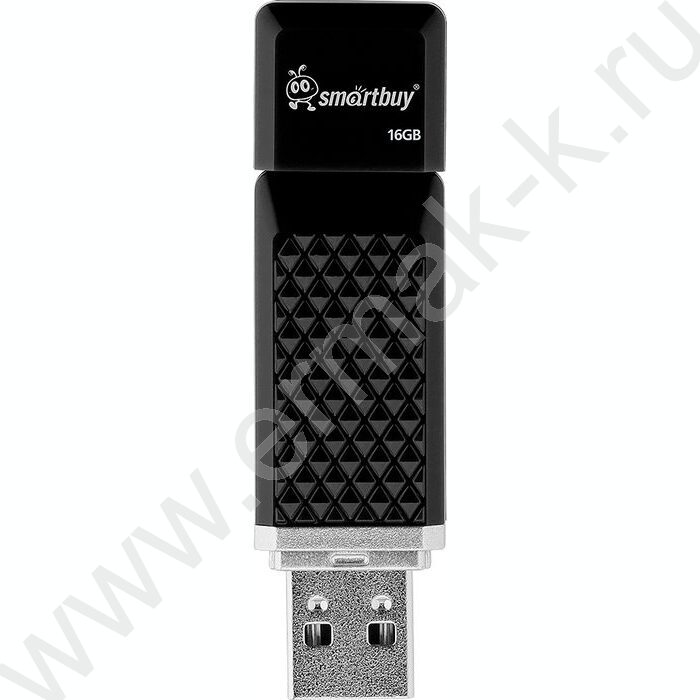 Съемный носитель информации 16GB USB Flash Drive <USB 2.0> черный "Quartz" NEW | Фото 2