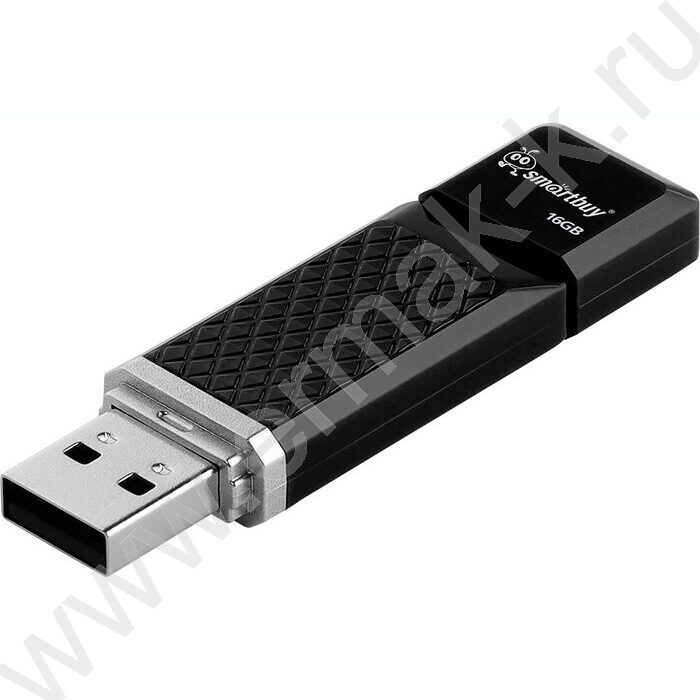 Съемный носитель информации 16GB USB Flash Drive <USB 2.0> черный "Quartz" NEW | Фото 3