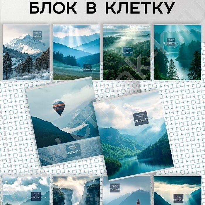 Тетрадь предметная 48л Набор 12шт "Gold nature" /софт-тач/ NEW | Фото 3