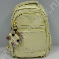 Рюкзак 47*30*20см., с кошельком-мишкой /лимонный NEW | Фото 1