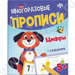 Пропись 200*260 Многоразовые.Пиши-стирай.Цифры /с маркером в комплекте NEW | Фото 1