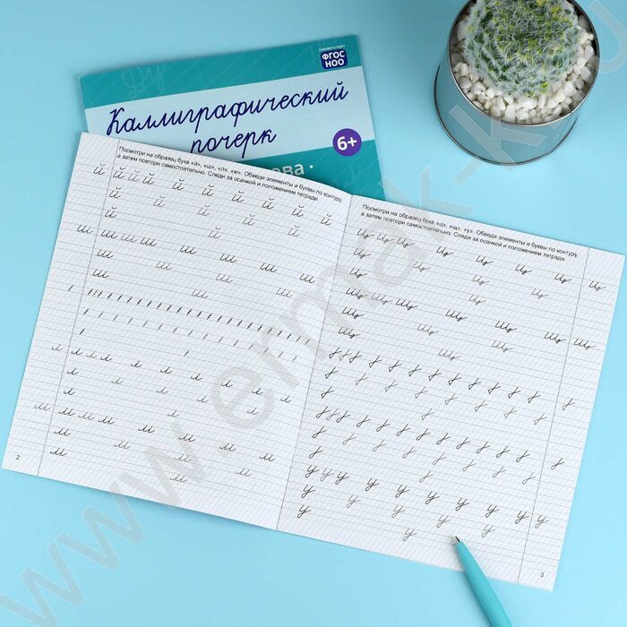 Пропись 165*205 Каллиграфический почерк.Буквы NEW | Фото 3