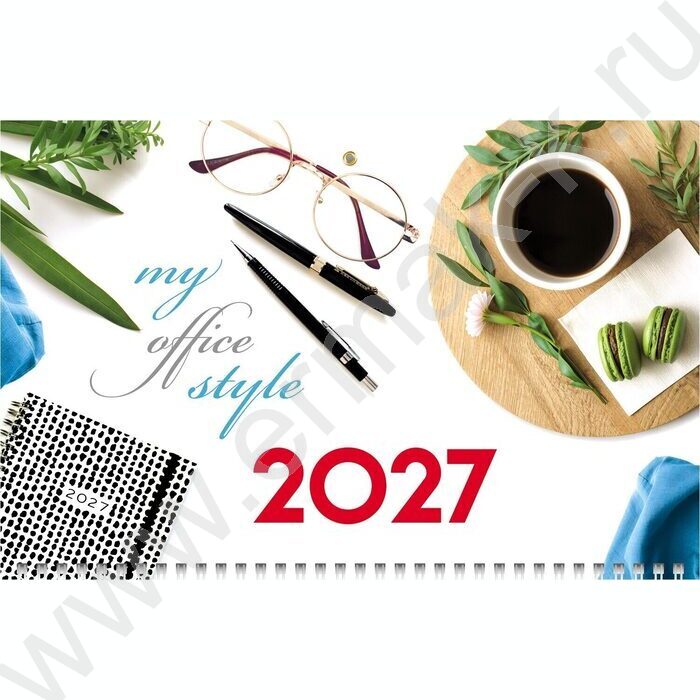 Календарь квартальный на 1-м гребне/3месяца/ 2027г "My office style- Стиль моего офиса" NEW | Фото 1