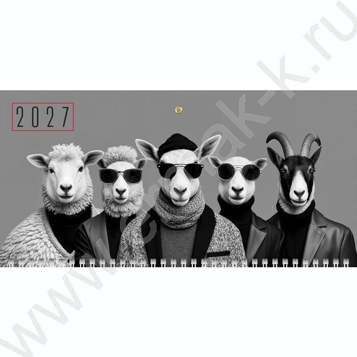 Календарь квартальный на 4-х гребнях /4месяца/ 2027г "Знак Года" NEW | Фото 1