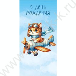 Конверт д/денег  83*167мм "В День Рождения" NEW | Фото 1