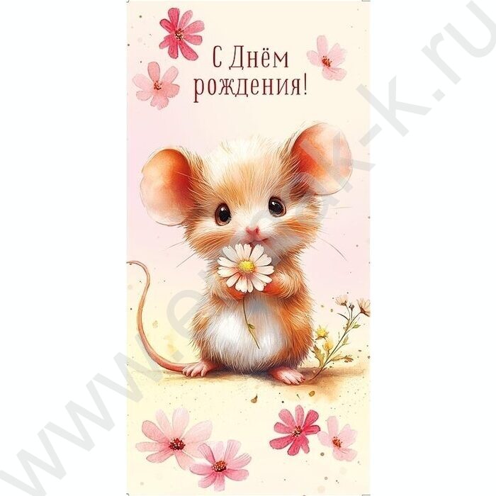 Конверт д/денег  83*167мм "С Днем Рождения!" NEW | Фото 1