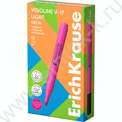 Текстовыделитель /розовый/ 3мм косой Visioline V-17 light Neon NEW | Фото 3