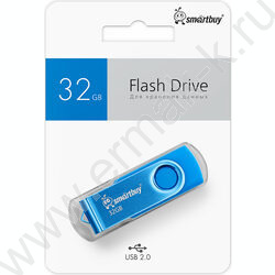 Съемный носитель информации  32GB USB Flash Drive <USB 2.0> синий "Twist" NEW | Фото 4
