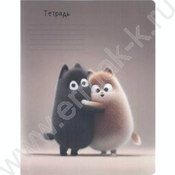 Тетрадь  18л клетка "Котики" /полипропилен/ ассорти NEW | Фото 2