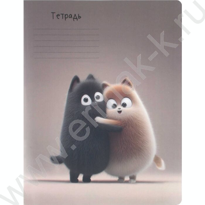 Тетрадь  18л клетка "Котики" /полипропилен/ ассорти NEW | Фото 2