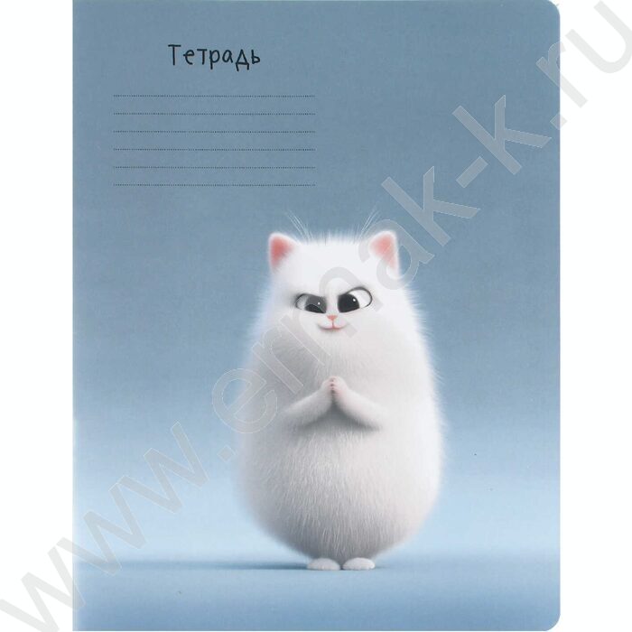 Тетрадь  18л клетка "Котики" /полипропилен/ ассорти NEW | Фото 3