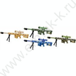 Ручка шар Детская синяя Barrett M82 цветной-милитари корпус /ассорти/, выполнен в форме снайперс NEW | Фото 1