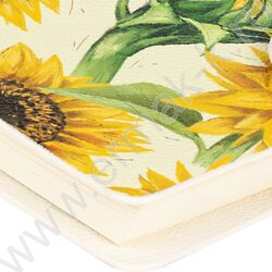 Ежедневник н/дат А6 136л Flora.Подсолнухи /иск.кожа/фиксирующий хлястик:на кнопке NEW | Фото 5