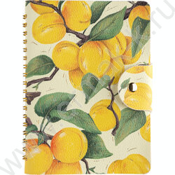 Ежедневник н/дат А6 136л Flora.Райские абрикосы /иск.кожа/фиксирующий хлястик:на кнопке NEW | Фото 2