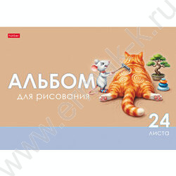Альбом д/рисования 24л "Кот и мышь" /выб.лак/ 5видов NEW | Фото 4