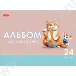 Альбом д/рисования 24л "Кот и мышь" /выб.лак/ 5видов NEW | Фото 6