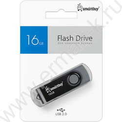 Съемный носитель информации 16B USB Flash Drive <USB 2.0> черный "Twist" NEW | Фото 4