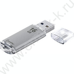 Съемный носитель информации 16GB USB Flash Drive <USB 2.0> серебристый (металл. корпус) "V-Cut" NEW | Фото 2