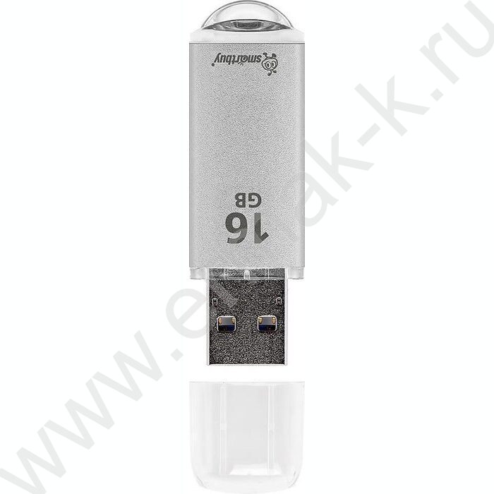 Съемный носитель информации 16GB USB Flash Drive <USB 2.0> серебристый (металл. корпус) "V-Cut" NEW | Фото 3
