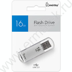 Съемный носитель информации 16GB USB Flash Drive <USB 2.0> серебристый (металл. корпус) "V-Cut" NEW | Фото 4