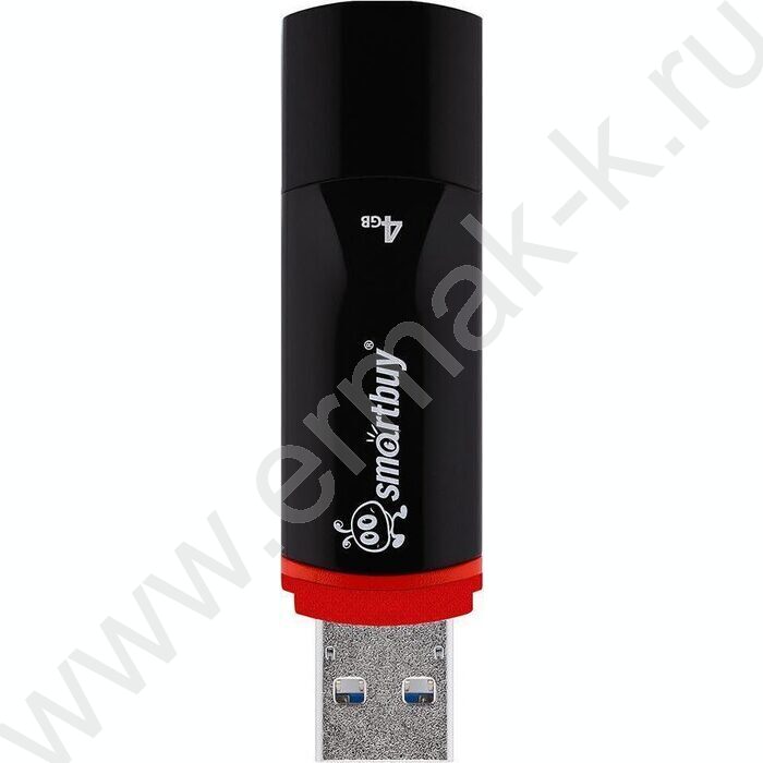 Съемный носитель информации  4GB USB Flash Drive <USB 2.0> черный "Crown" NEW | Фото 3