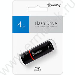 Съемный носитель информации  4GB USB Flash Drive <USB 2.0> черный "Crown" NEW | Фото 4