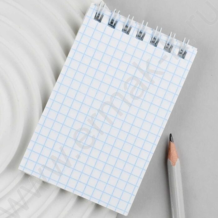 Блокнот  40л А7 спираль "Сердечки на сером" /УФ-лак выборочный с глиттером/клетка NEW | Фото 9