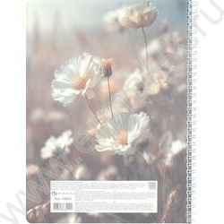 Тетрадь  80л А4 клетка/спираль/пластик обл./ "Воздушные цветы" NEW | Фото 6
