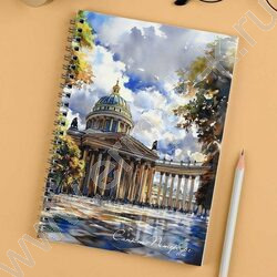 Тетрадь  48л клетка/спираль "Собор"/мат.лам.,выб.УФ-лак/ NEW | Фото 9