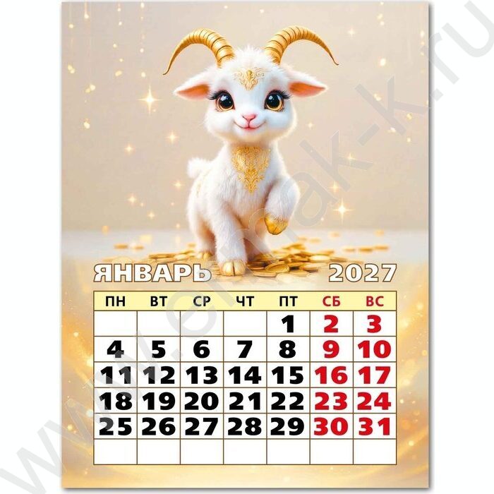 Календарь на магните отрывной 2027г "Символ года" NEW | Фото 2